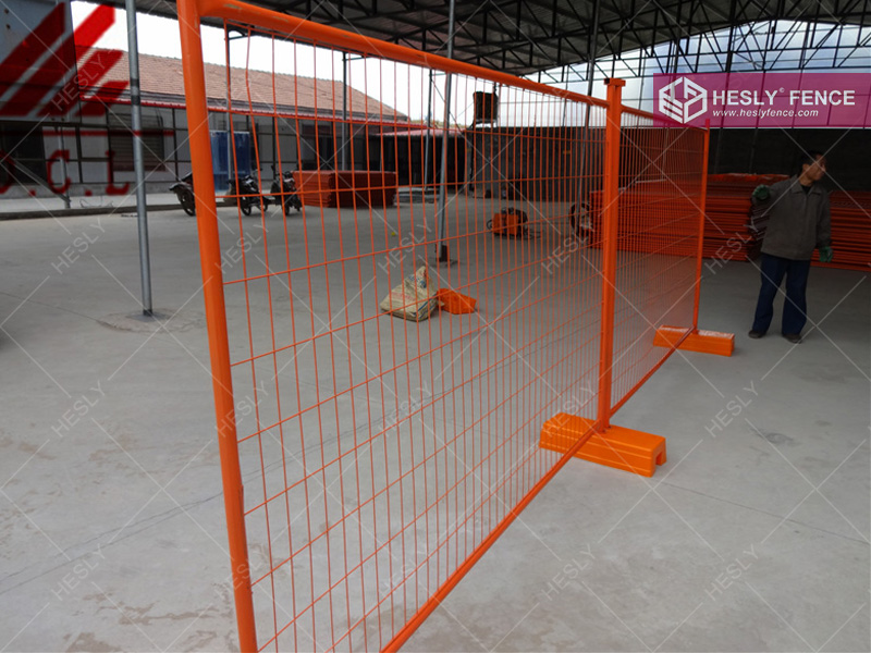 orange temporary fencing panels
