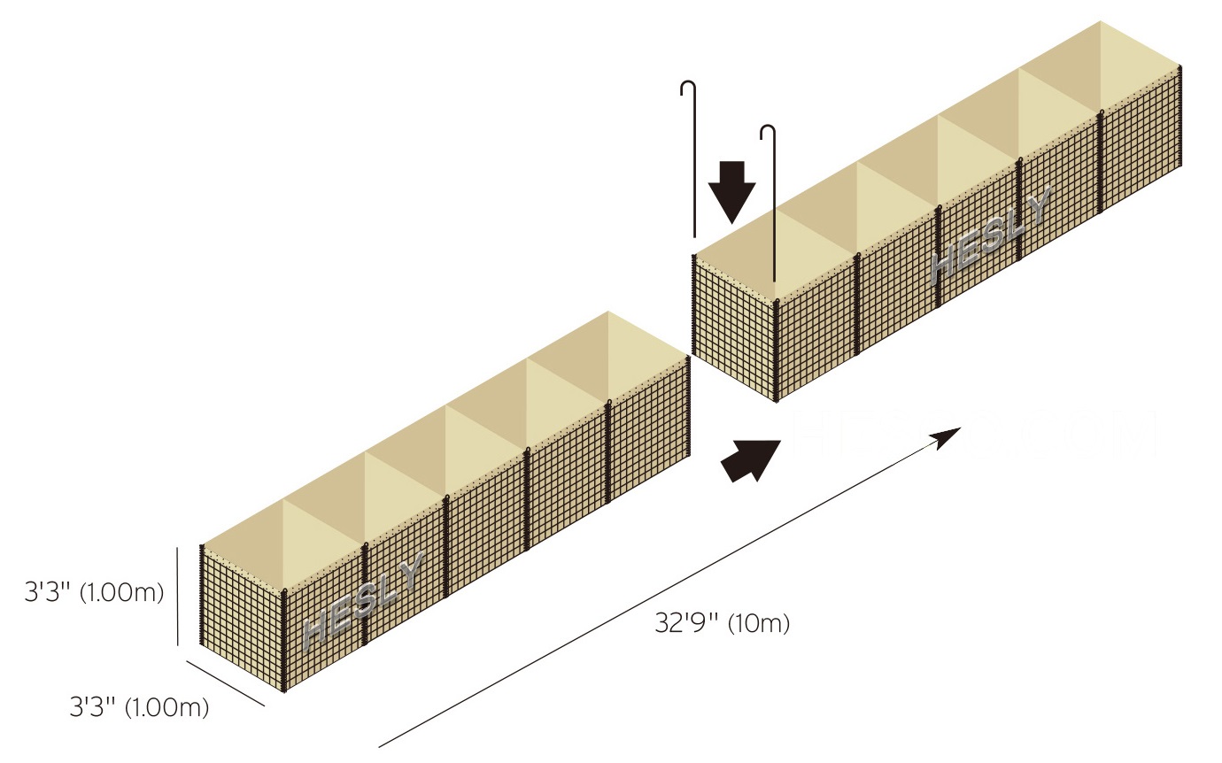 0.61m HESLY Defensive Barrier