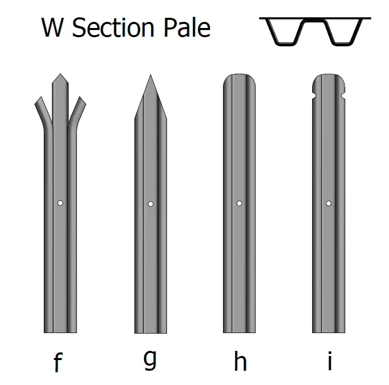 W section palisade fence