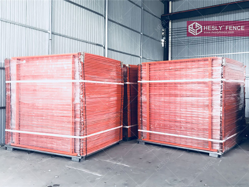 Orange Temporary Fencing Panels