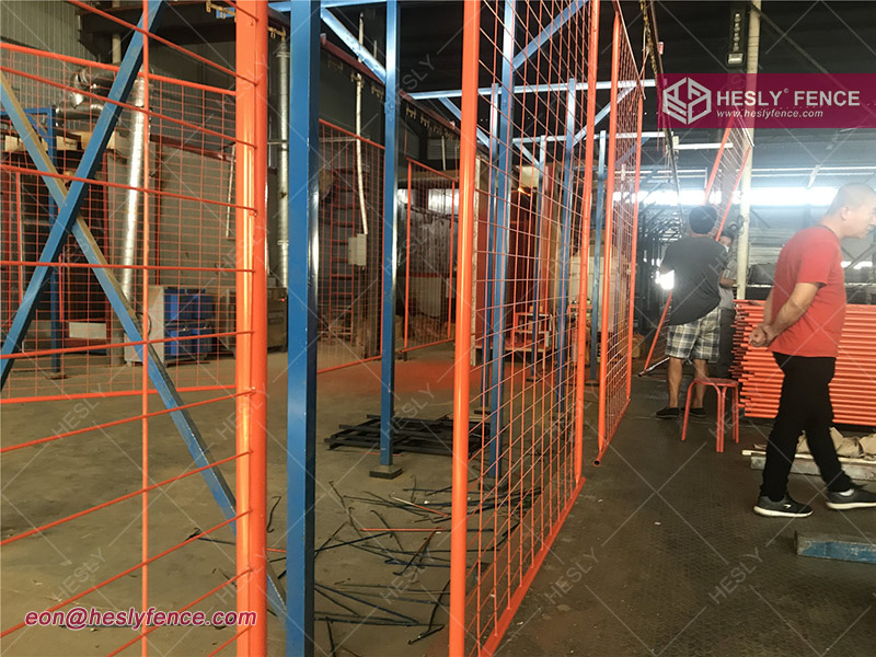 Orange Temporary Fencing Panels