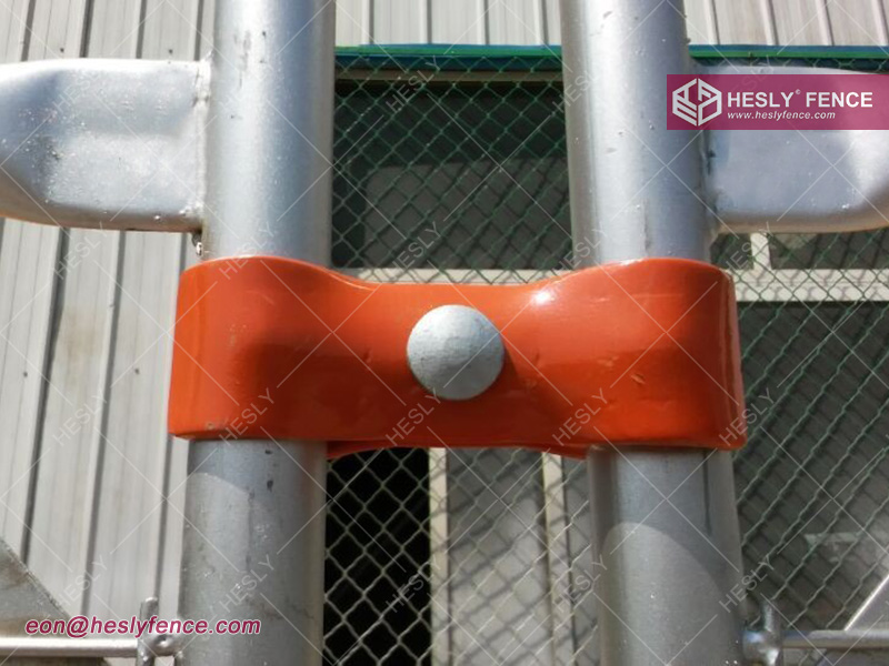 orange temporary fencing clamps