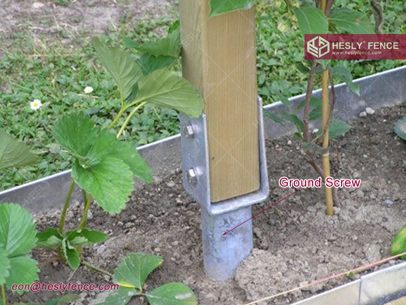 ground screw heslyfence