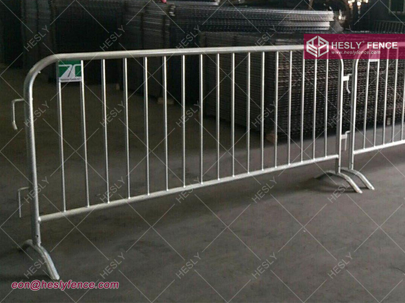 galvanized crowd control barriers