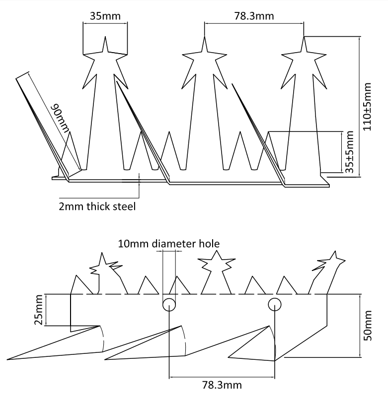 HeslyFence Wall Spike