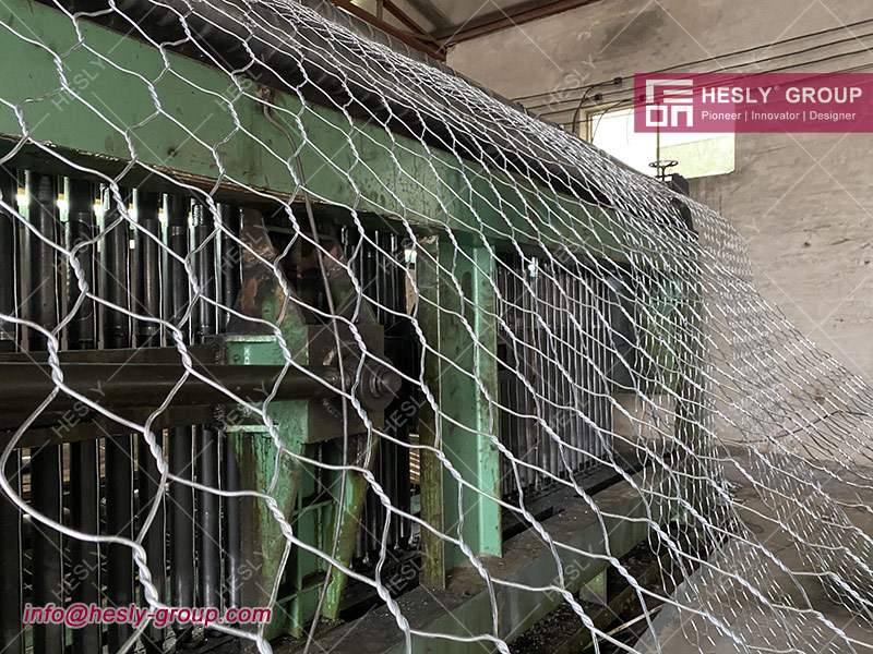 galvanised woven hexagonal wire netting