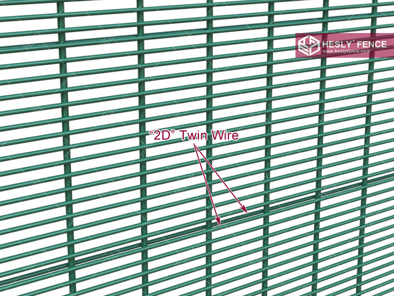 2D 358 anti-climb mesh fence