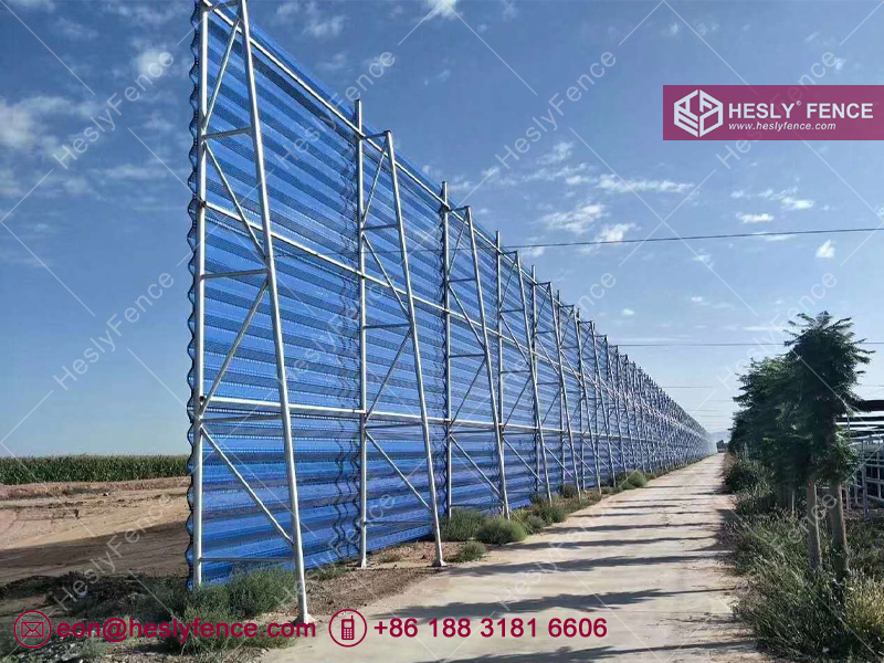 steel wind break fence