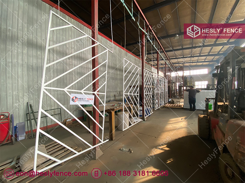 chevron steel fence