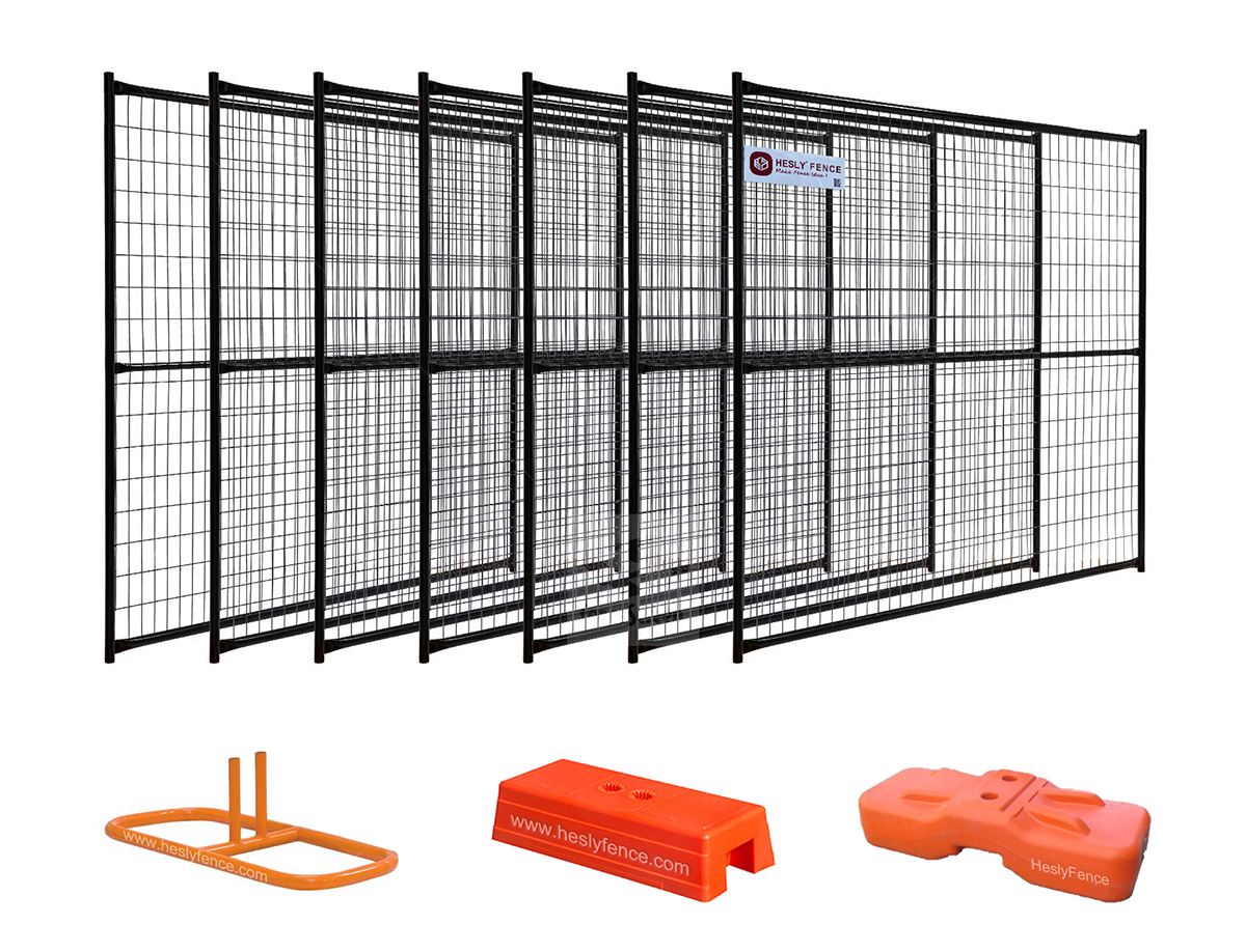 Black Powder coated Temporary Fence Panels