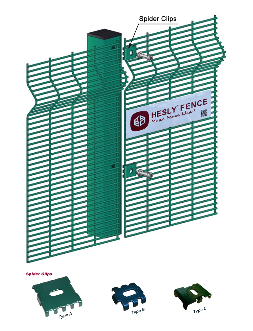 358 Clear View Mesh Fence