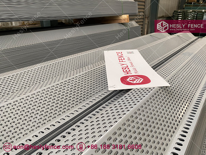 perforated metal wind fence barrier