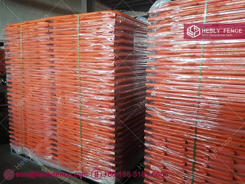 orange crowd control barrier China supplier